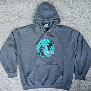 Alaskan Brewing Co Hoodie Unisex XL Heather Blue Sweatshirt Freeride APA Beer